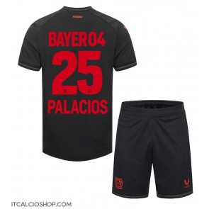 Bayer Leverkusen Exequiel Palacios #25 Prima Maglia Bambino 2023-24 Manica Corta (+ Pantaloni corti)